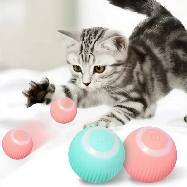 Bola mágica rolante para gatos - Brinquedo interativo