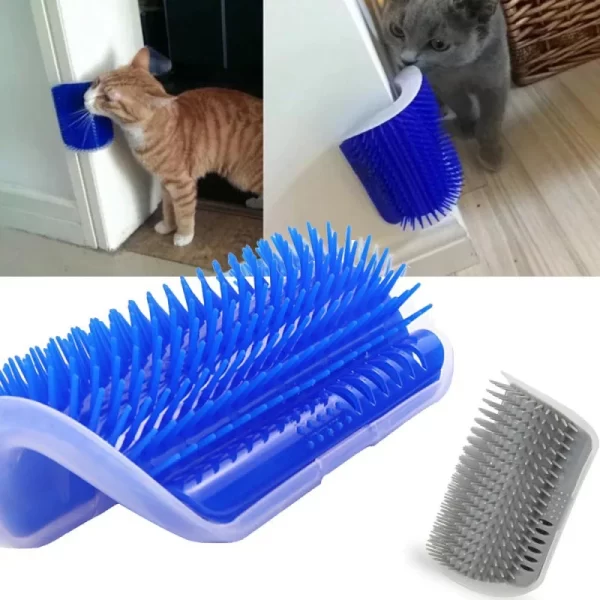 Escova com catnip para gato e pet cabelo, massagem brinquedo