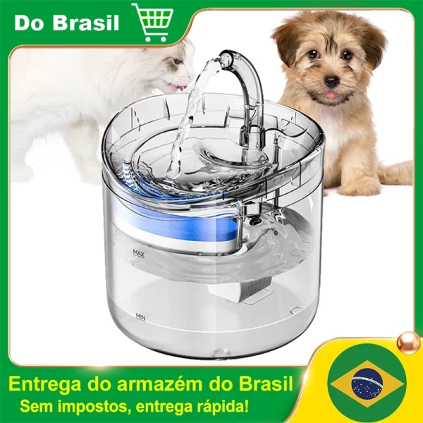 Newpet Bebedouro para gatos Com bebedouro automático para gatos e cães Bebedouro automático com dispensador de água